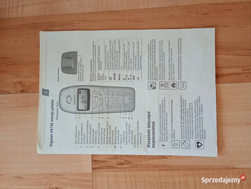 telefon stacjonarny bezprzewodowy Gigaset AS140 zachodniopomorskie Szczecin sprzedam