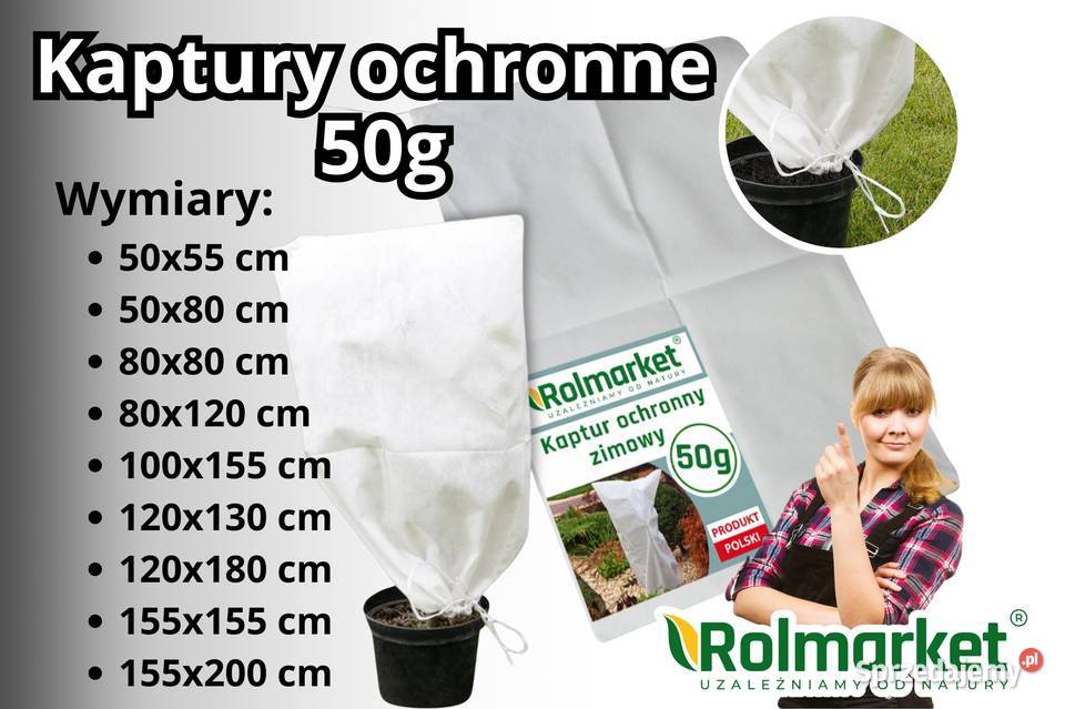 Ochronny KAPTUR z AGROWLOKNINY roślin osłona Cieśle