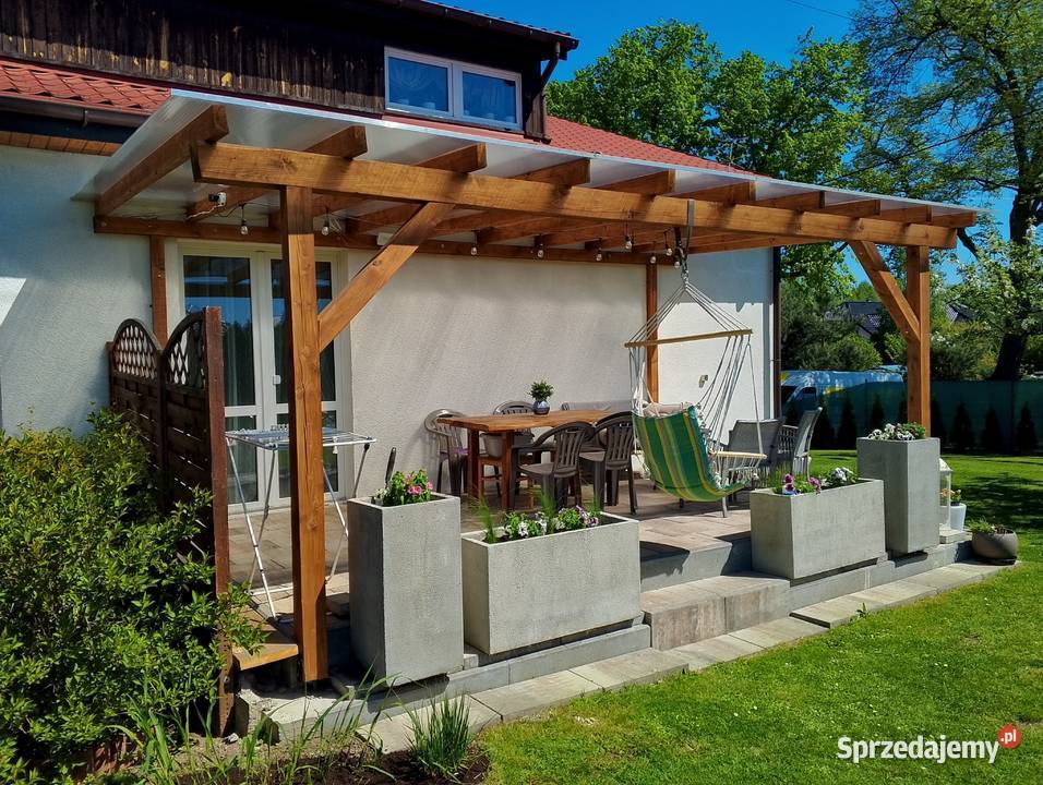 Zadaszenie tarasu 6x3 pergola tarasowa taras Oleśnica
