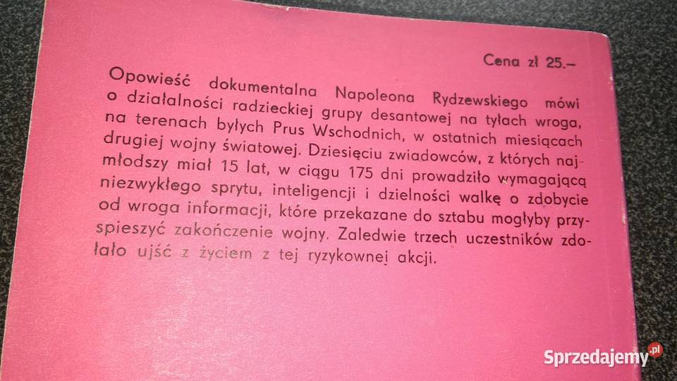 Spadochrony na drzewach Rydzewski wojna powieść Gdańsk