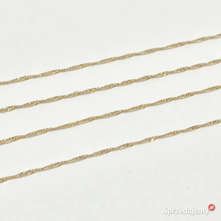Złoty ŁAŃCUSZEK NASZYJNIK damski 18K splot Warszawa