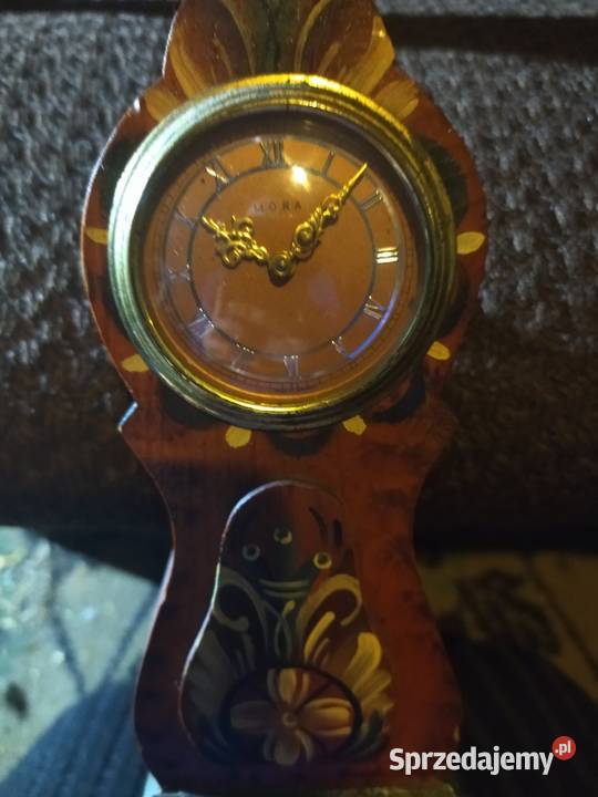 Stary zegar stojący zdobiony ręcznie Antyki Olsztyn sprzedam