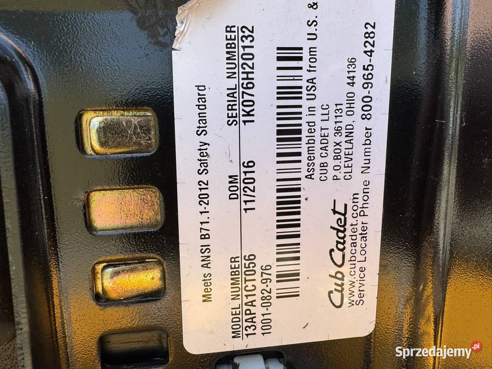 Traktorek kosiarka Cub Cadet XT1 Kohler 22 z USA Białystok