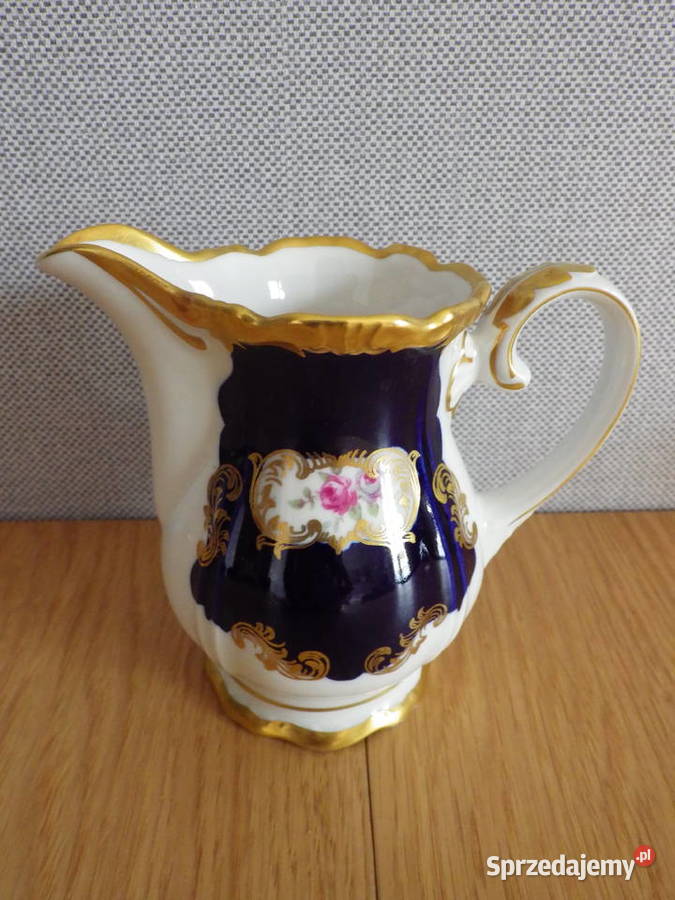 Serwis kawowy deserowy do herbaty kobaltowozłoty Łódź