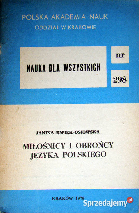 Miłośnicy i obrońcy języka polskiego J Limanowa