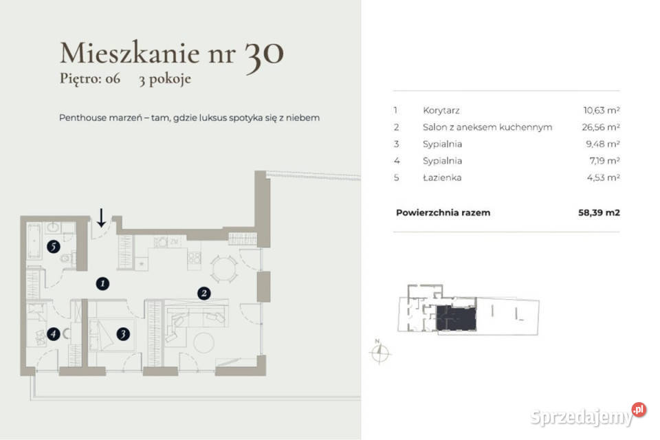 Penthouse Taras Widok na Beskidy Apartament