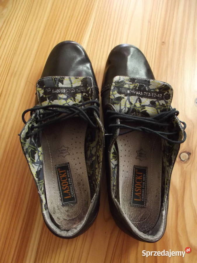 Buty półbuty męskie czarne skóra rozmiar 42 skóra Piekary Śląskie