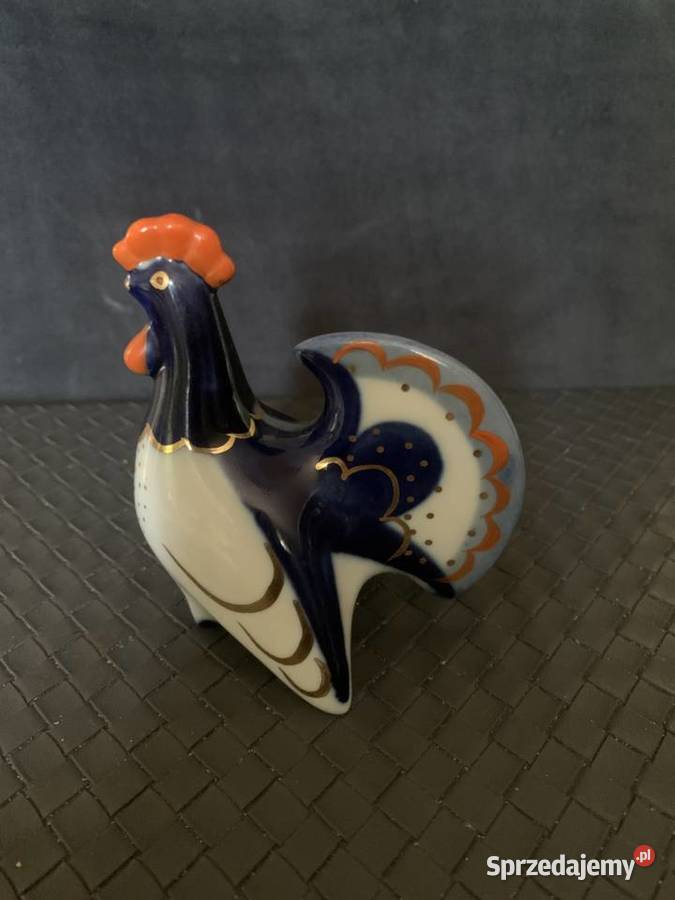 Porcelanowa figurka koguta Przyprawnik Łomonosow Radom