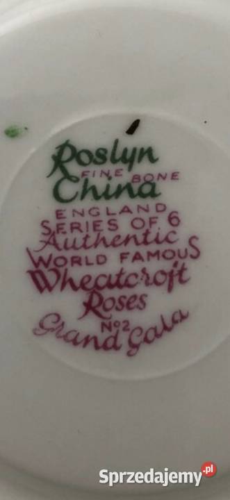 Angielska porcelana kostna ROSLYN Pabianice