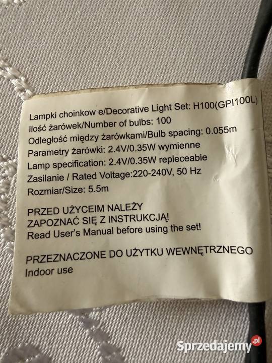 Lampki Choinkowe Goliat 100 lampek 55m Czerwone Czerwionka-Leszczyny