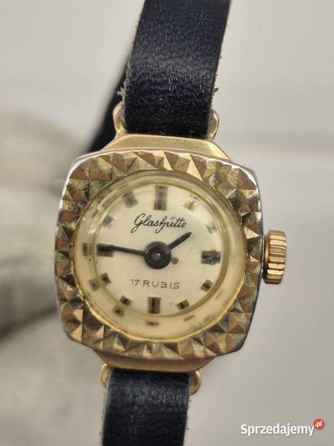 Damski mały zegarek biżuteryjny Glashutte śląskie