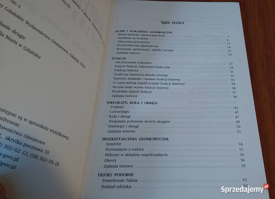 Matematyka 3 z plusem zbiór zadań gimnazjum matematyka Gdańsk