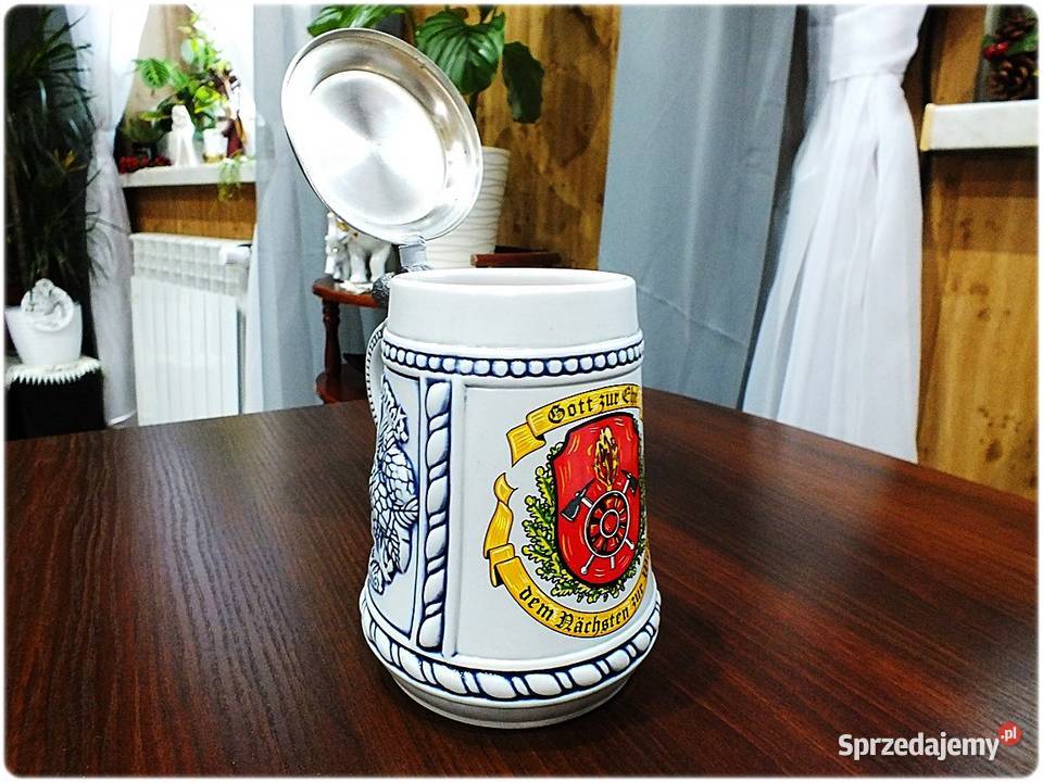 Kufel niemiecki Hopfen und Malz z cynową Żary