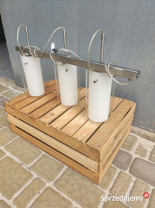 Nowoczesna lampa wisząca potrójna szklane tuby Podkałek