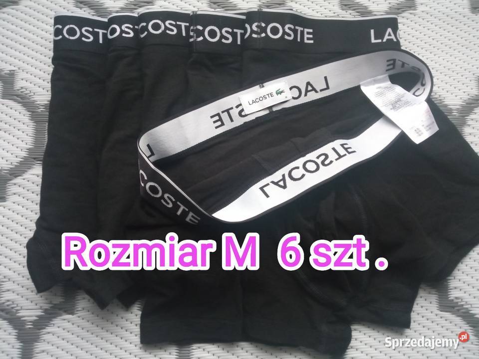 Bokserki męskie Lacoste czarne 6 patrz fotki i Rozmiar M Bielizna Bydgoszcz