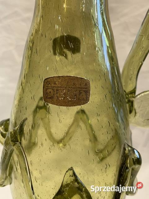 Artystyczny wazon szklany z Krakowskiego Porcelana i szkło Kraków sprzedam