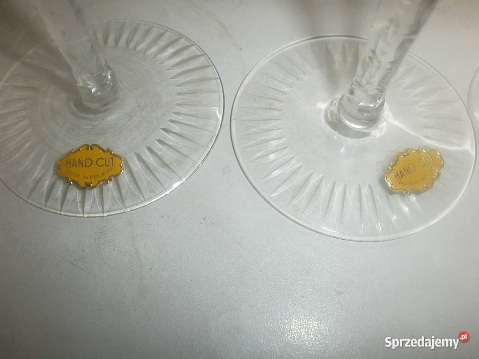lampki kieliszki kryształ HAND CUT Zielona Góra