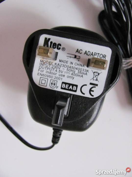 Zasilacz Ktec jack 35 mm 45V 400mA Elektronika lubelskie Zamość