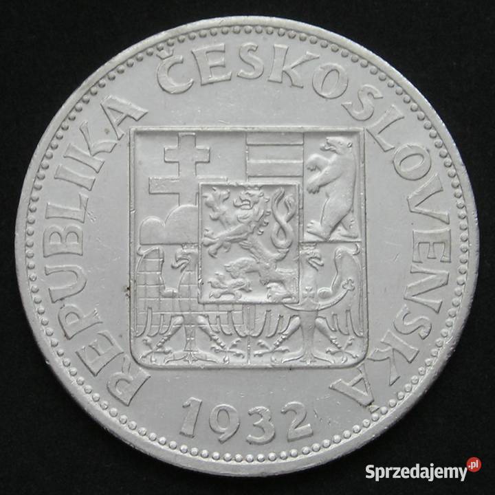 Czechosłowacja 10 koron 1932 srebro Łódź