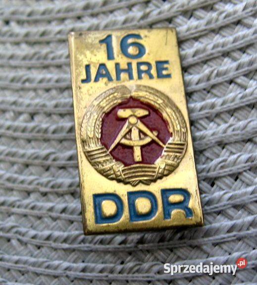 Przypinka 16 Lat DDR wielkopolskie Kalisz