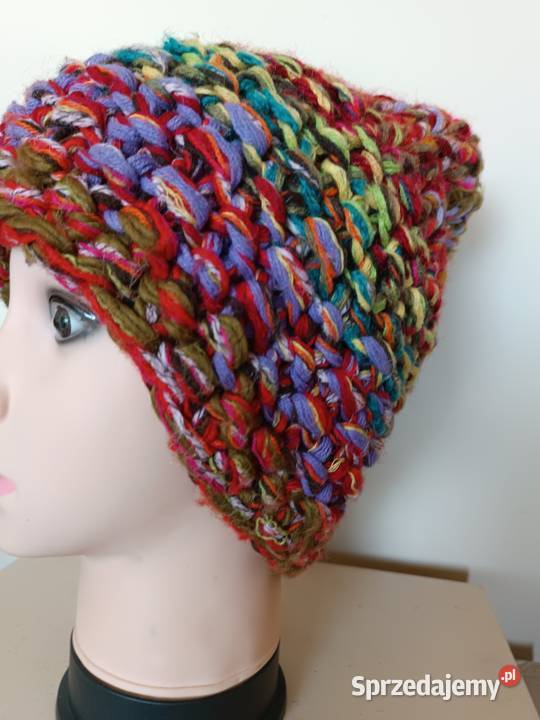 Czapka zimowa handmade Elz4 kolorowy mazowieckie Otwock