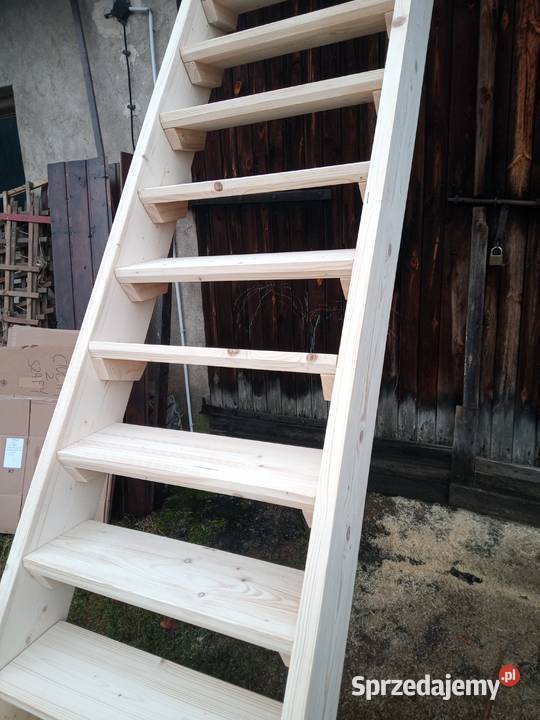 Schody drewniane regulowane mocne grube 45mm Barlinek sprzedam