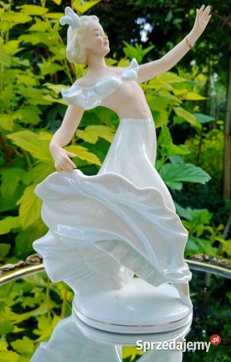 Wyjątkowa Figurka Tancerki SCHAUBACH KUNST Porcelana i szkło Pabianice