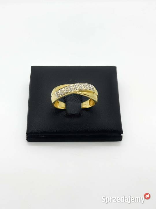 Złoty pierścionek z diamentami pr 585 295g Elbląg