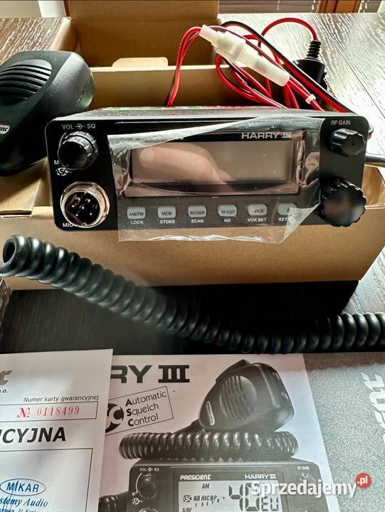 Zestaw CB radio President Harry 3 antena cb