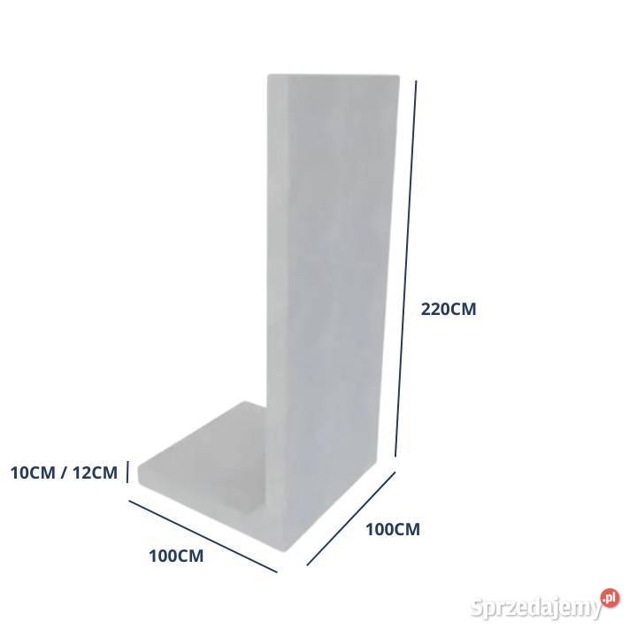 Mur Ogrodzeniowy 220cmx100 Beton