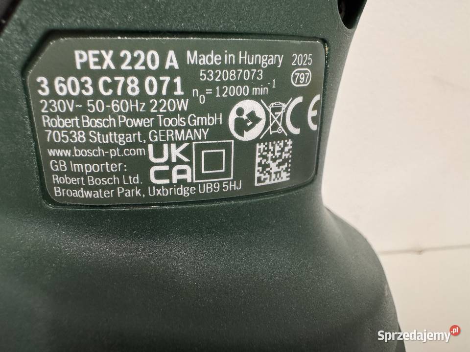 Bosch szlifierka mimośrodowa 125mm PEX220A 2025r Lesieniec