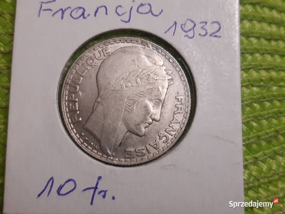 moneta srebrna Francji z 1932r podlaskie Łomża sprzedam