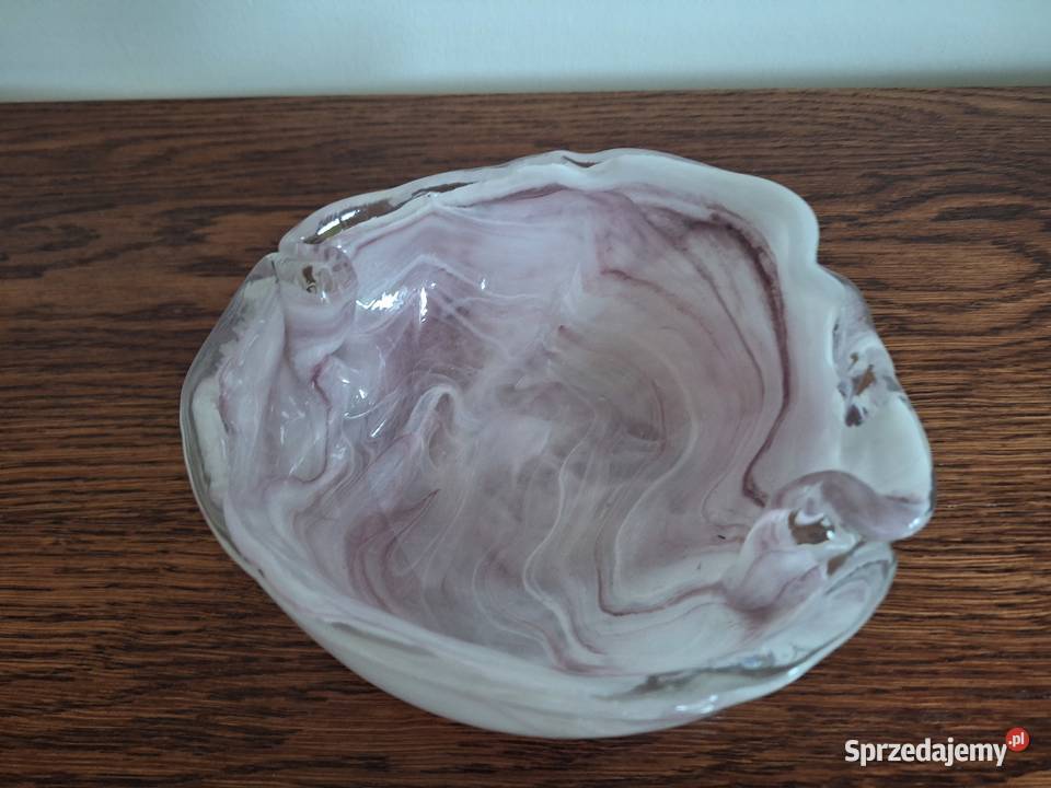 Patera salaterka miska szkło kolorowe grube pomorskie Gdańsk sprzedam