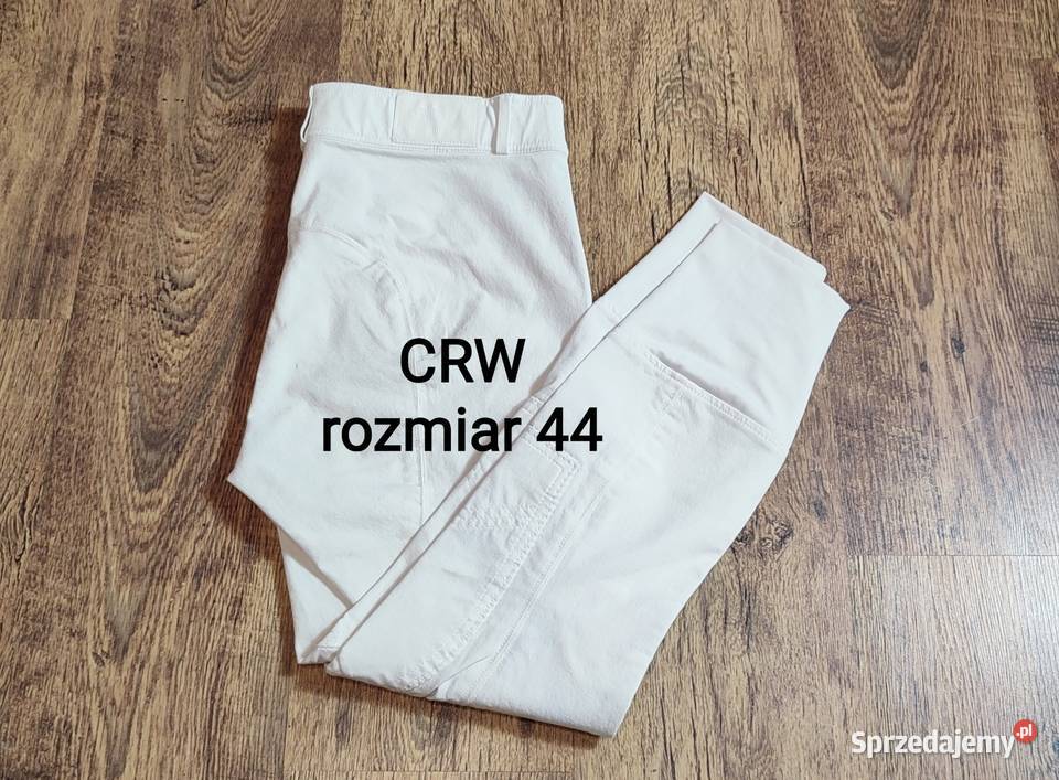 CRW damskie białe bryczesy rozmiar 44 elastyczne Jasień