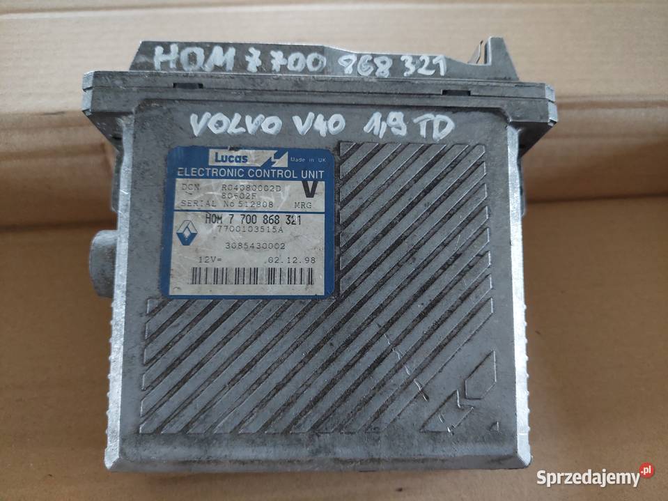 VOLVO 19 DCI komputer sterownik 7700868321 osobowe
