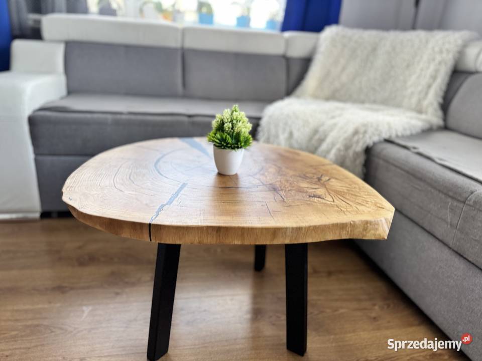 Stolik kawowy z dębowego drewna wyjątkowy i 44cm Raniżów