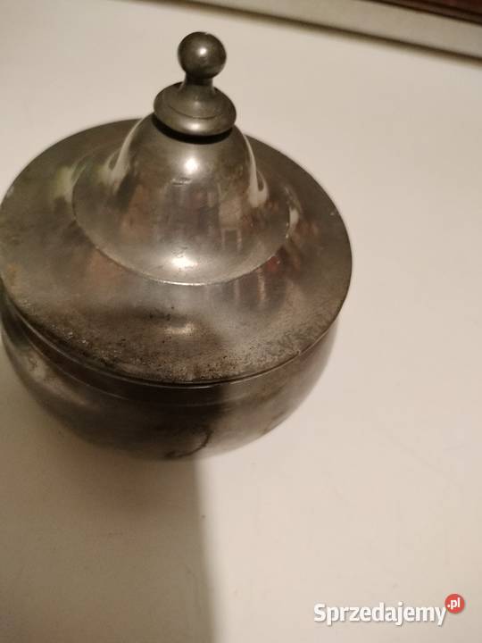 Zestaw dzbanuszek i pojemnik z pokrywką metal Choszczno