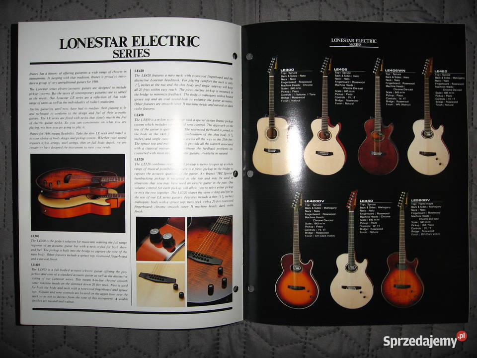 Ibanez Acoustic Guitars 1985 katalog gitar Kępice sprzedam