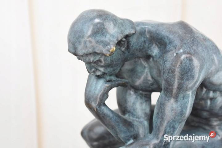 Patynowa Figura Myśliciel Zamyślony Człowiek Rzeźby i figury Kraków sprzedam