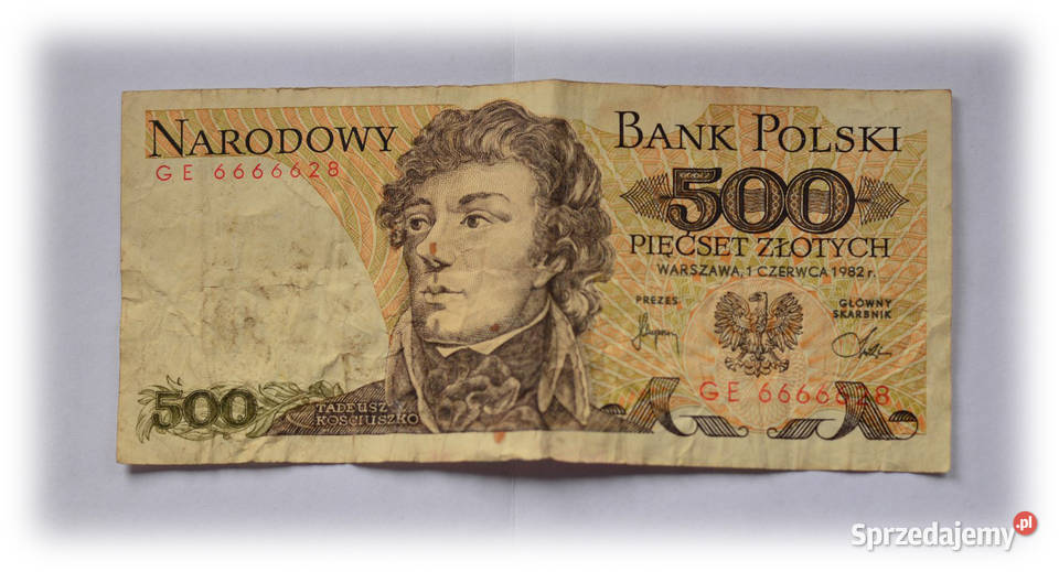 Pieniądz pieniądze 2 razy 500 pięćset Nowy Wiśnicz