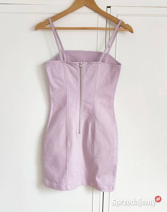 Moni sukienka HM denim jeans XS 34 S 36 liliowa fioletowy Szczecin