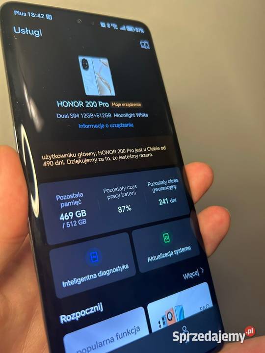 Honor 200 Pro 12512GB Biały Idealny Stan sprzedam