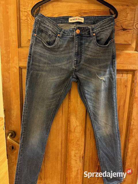 Spodnie męskie jeansy 44 granatowe Retro Brand Częstochowa