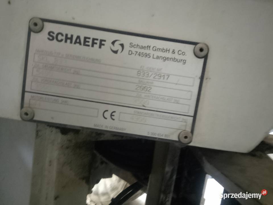 Ładowarka kołowa schaeff skl833 nieuszkodzony Górka Prudnicka