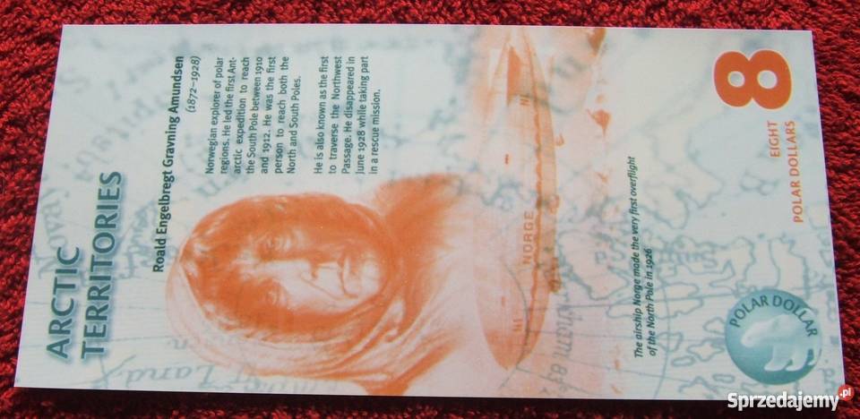 Banknot 8 DOLLARS NIEDŹWIEDZIE Polimerowy UNC Katowice