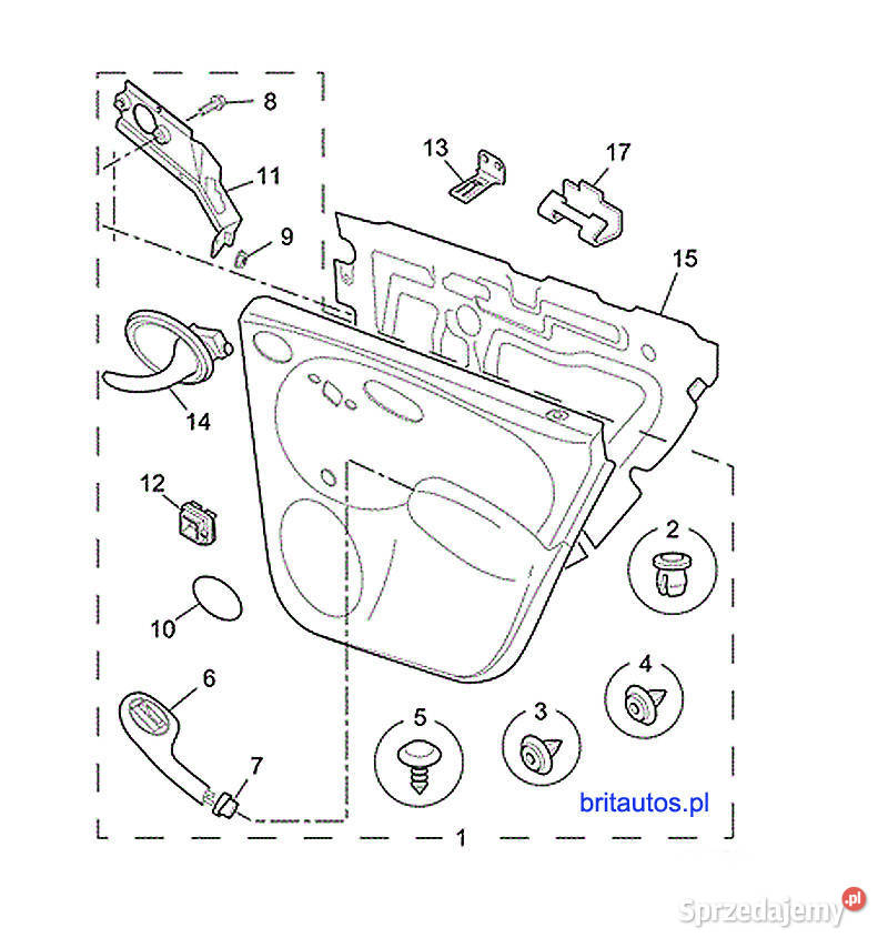 RĄCZKA BOCZKA DRZWI PULL REAR DOOR HANDLE WITH wielkopolskie
