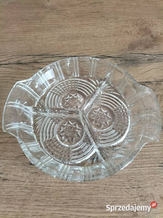 ORGINAŁ PIĘKNA ZABYTKOWA KRYSZTAŁOWA paterka Wrocław