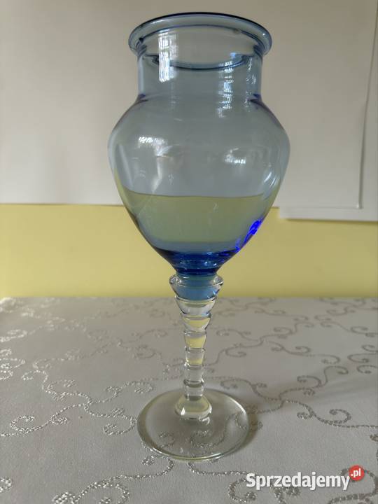 Szklany Wazon Kielich Świecznik na Stopce Czerwionka-Leszczyny