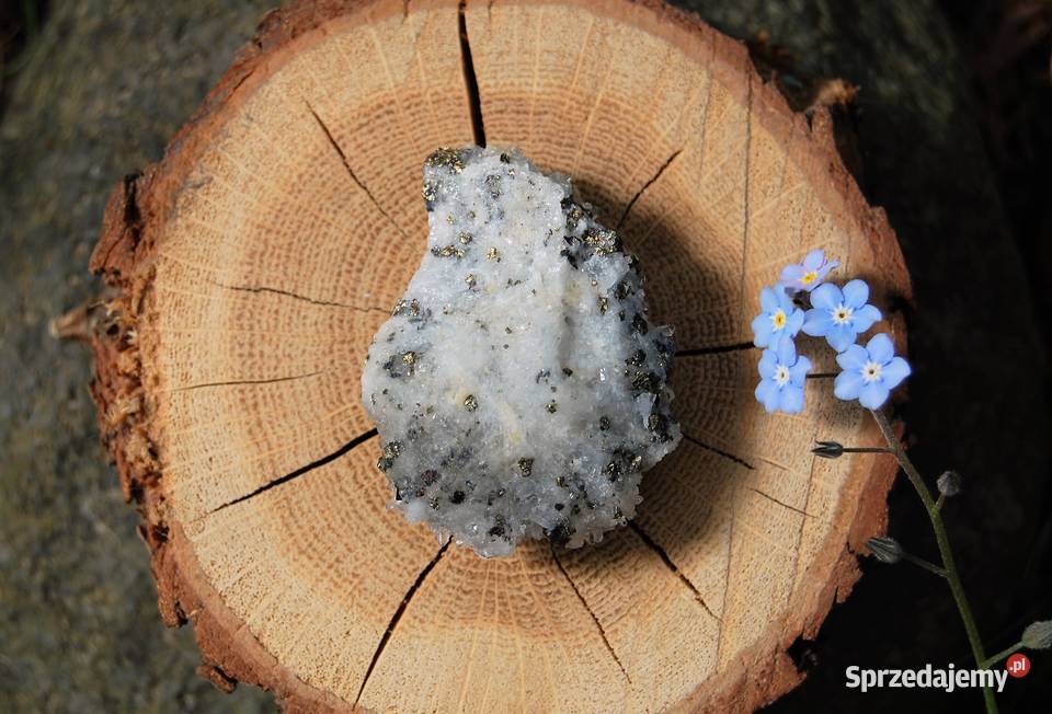 Kryształ górski piryt sfaleryt szczotka łezka biały lubelskie Lublin