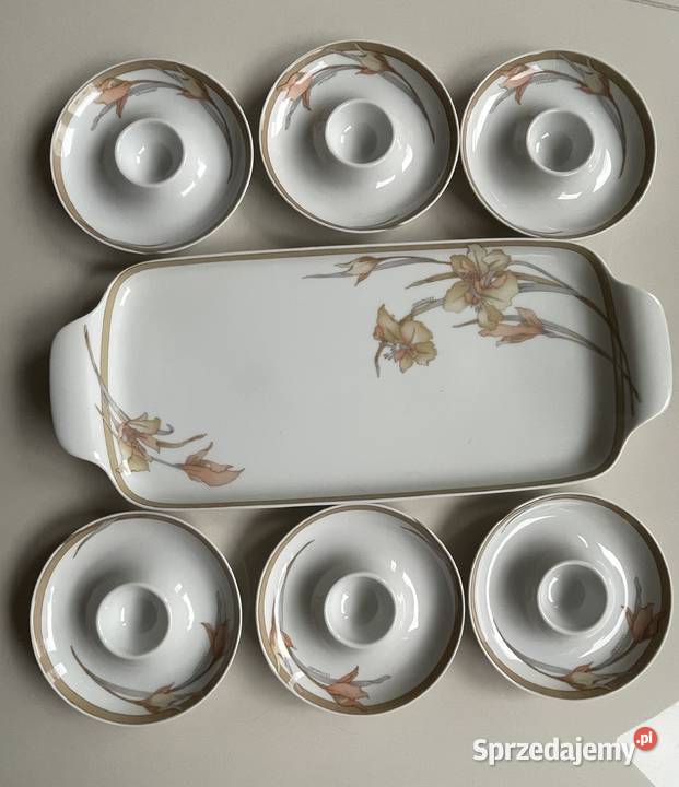 Zestaw śniadaniowy Hutschenreuter vintage Porcelana i szkło Toruń